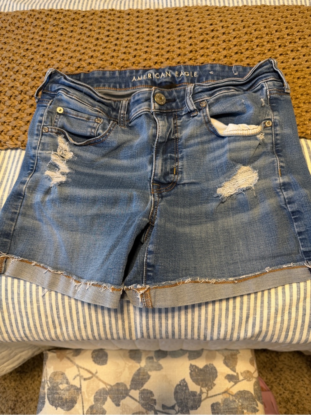 American Eagle Outfitters Light Blue Denim Shorts
